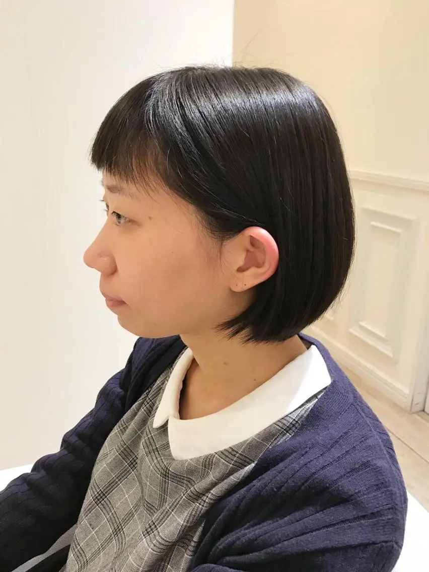 ショート ウフ 長瀬のヘアスタイル