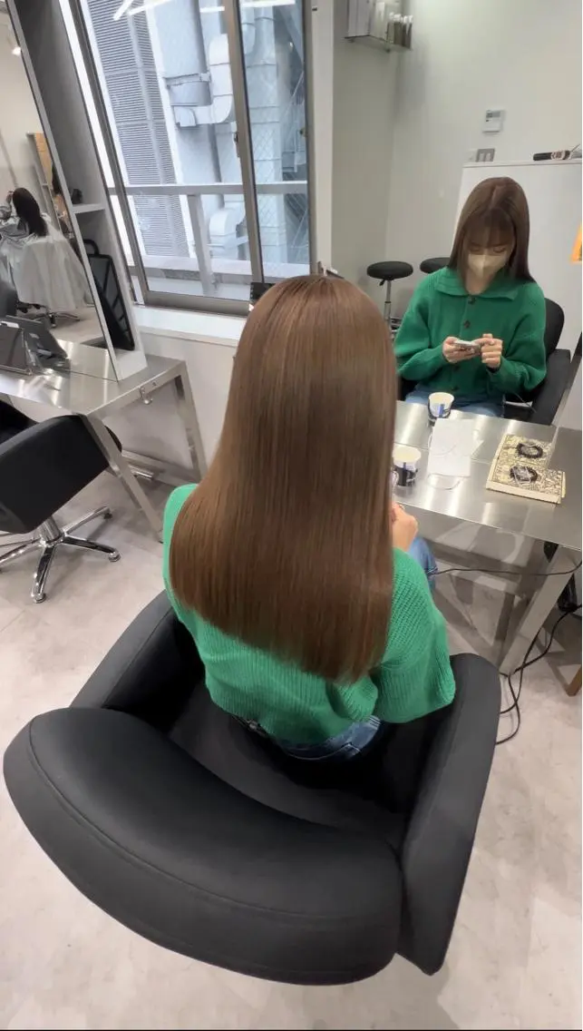 ロング ヘアカラー トリートメント 🫧髪質改善 講師🫧🍎幹細胞のヘアスタイル