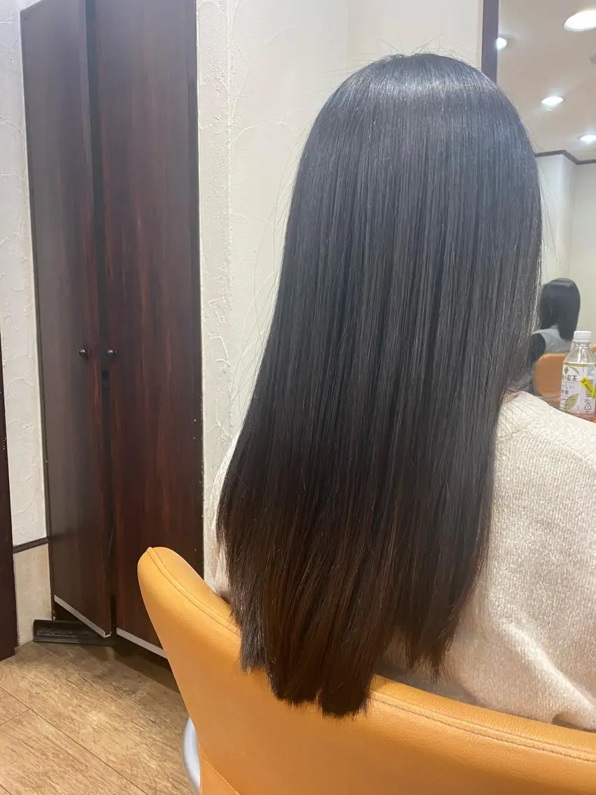 ロング 髪質改善 トリートメント 酸熱トリートメント サプリームヘア 飯田みち瑠のヘアスタイル