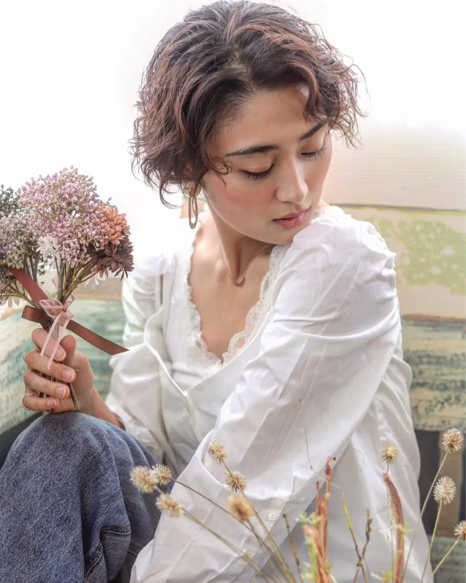 ショート カラー パーマ 鈴畑 皓平のヘアスタイル
