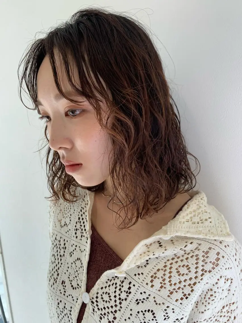 ミディアム パーマ チバ タクミのヘアスタイル