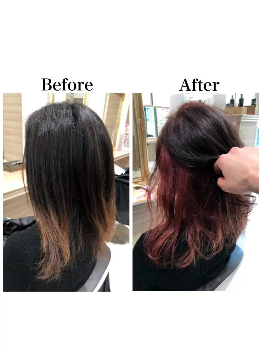 セミロング ヘアカラー 新宿 木下拓哉のヘアスタイル