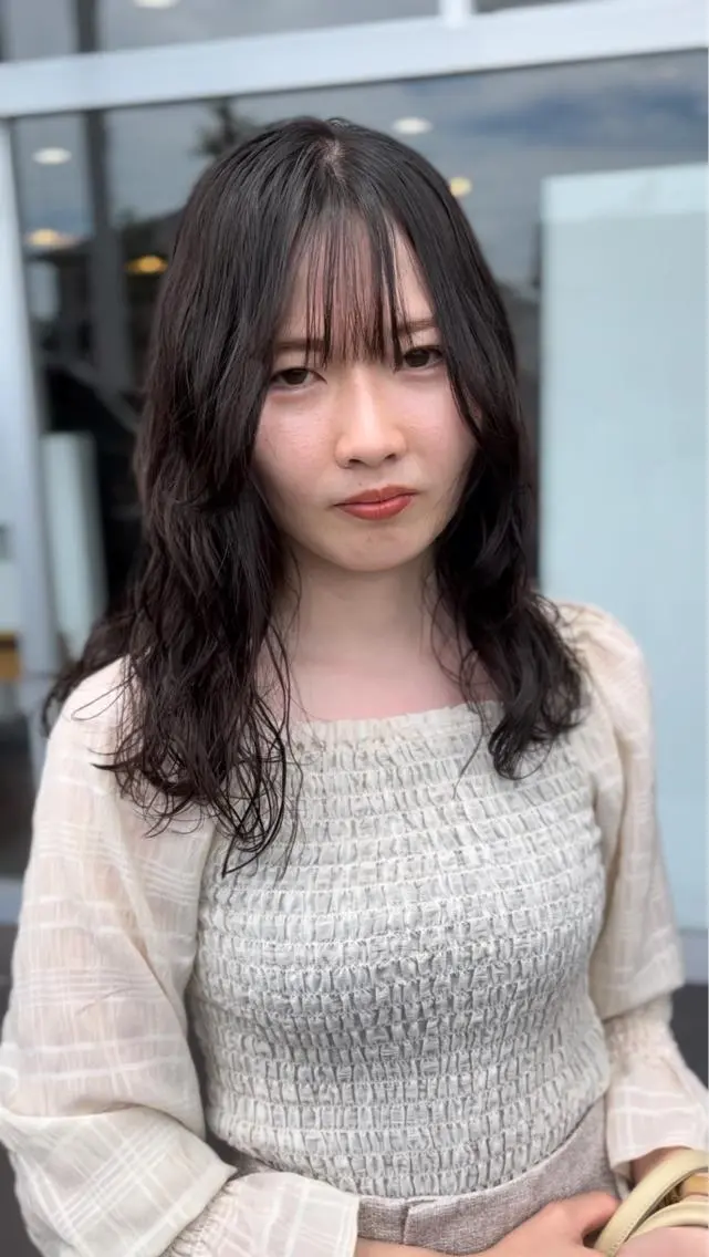 セミロング パーマ カット パーマ お悩み、似合わせ提案 将真のヘアスタイル