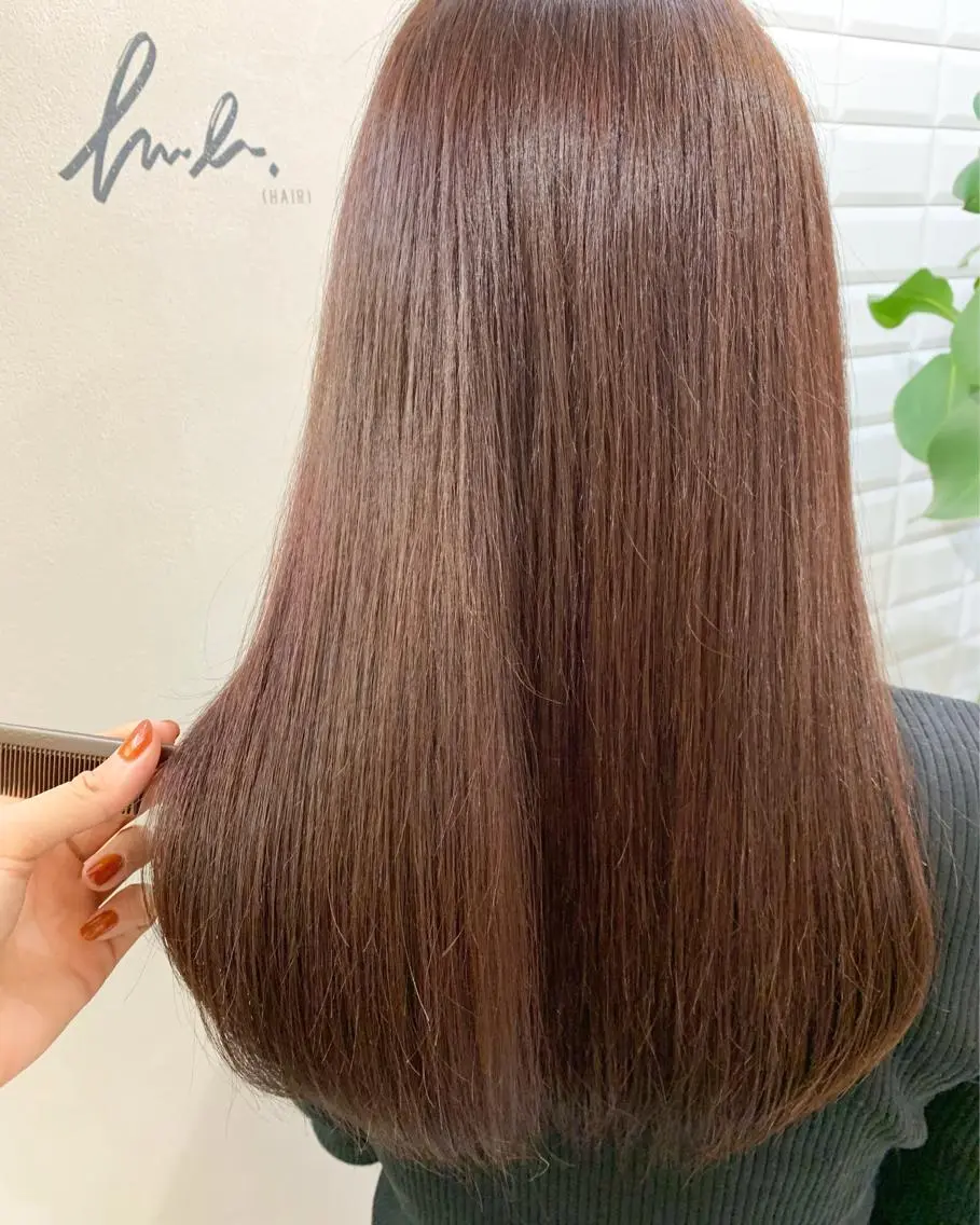 ロング カラー ベージュカラー ブリーチ ブリーチなしカラー ピンクカラー ピンクベージュ hubhair レイヤー/透明感のヘアスタイル