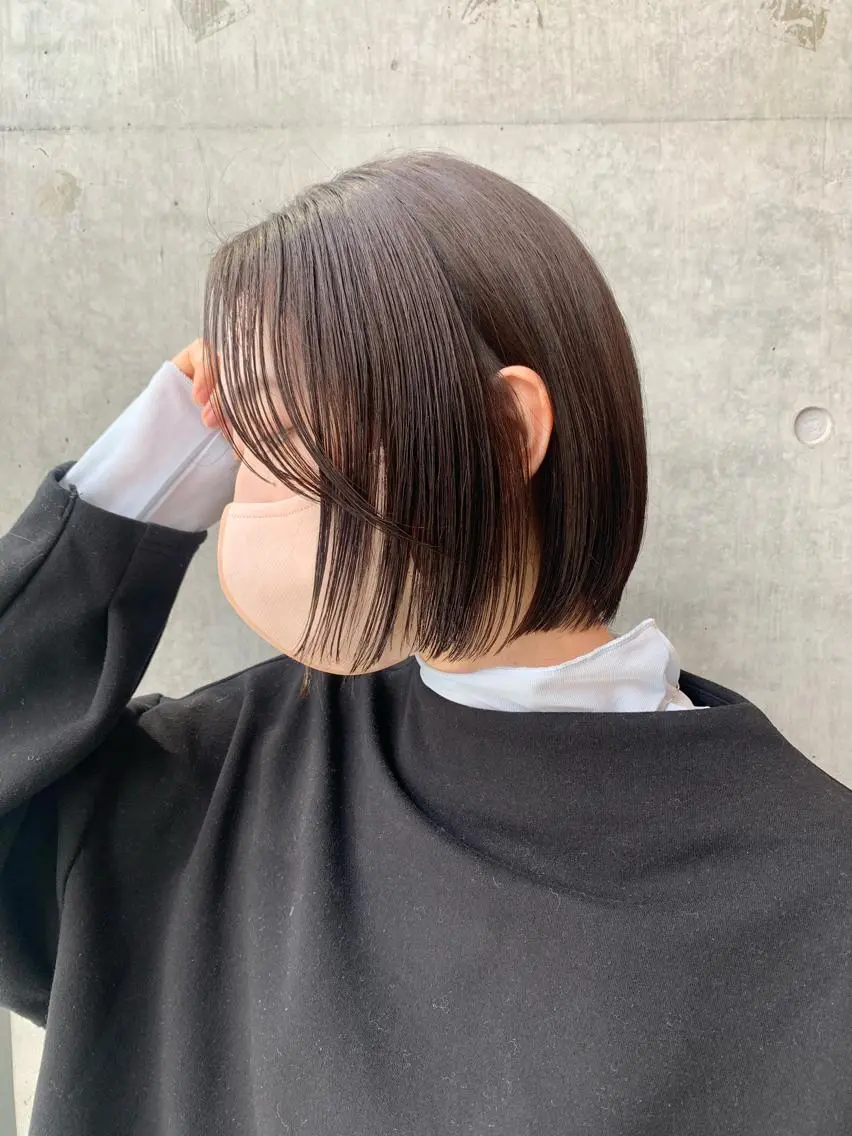 ショート カラー ボブ 小顔カット カット 🦕ぷつっとボブ🦕 🦕原宿🦕りょうたのヘアスタイル