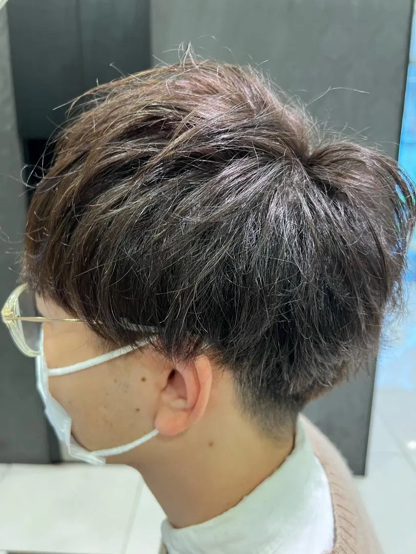 メンズ マッシュ 刈り上げ カット ヘアセット 古山 侑東 /シャドウパーマのヘアスタイル