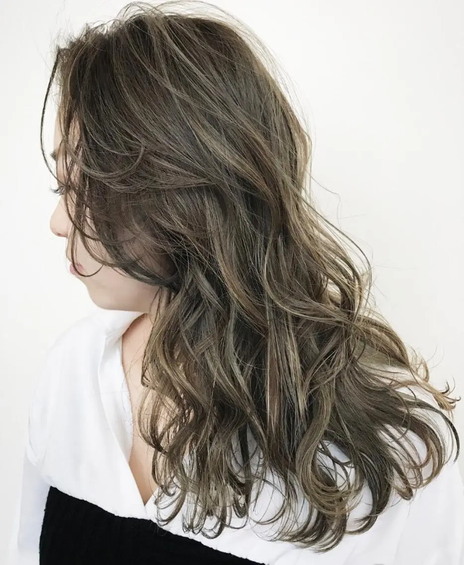 セミロング カラー 髪質改善サロン ARCHE野瀬冬馬のヘアスタイル