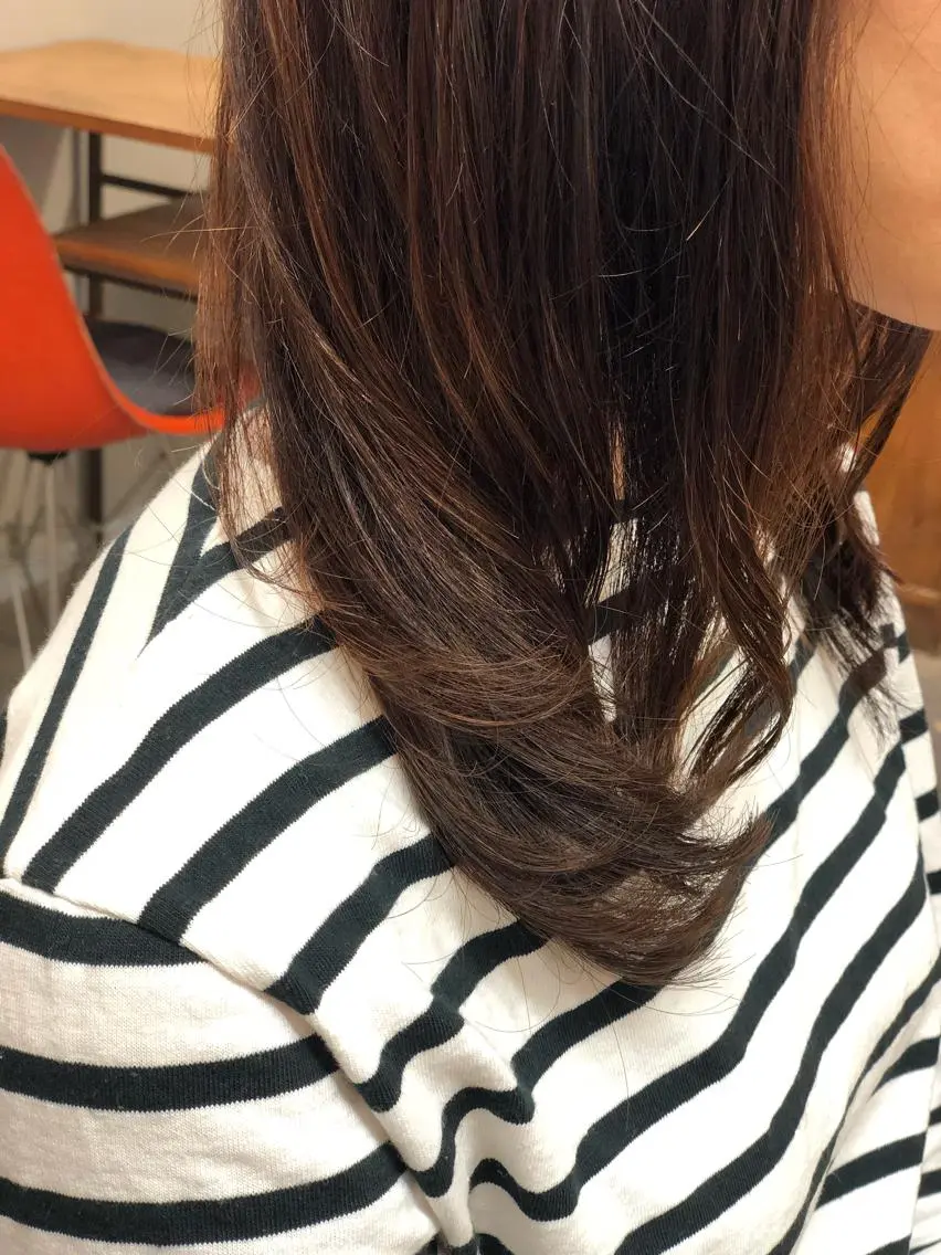 ロング パーマ ストレートパーマ carre hair 店長 中園 武士のヘアスタイル