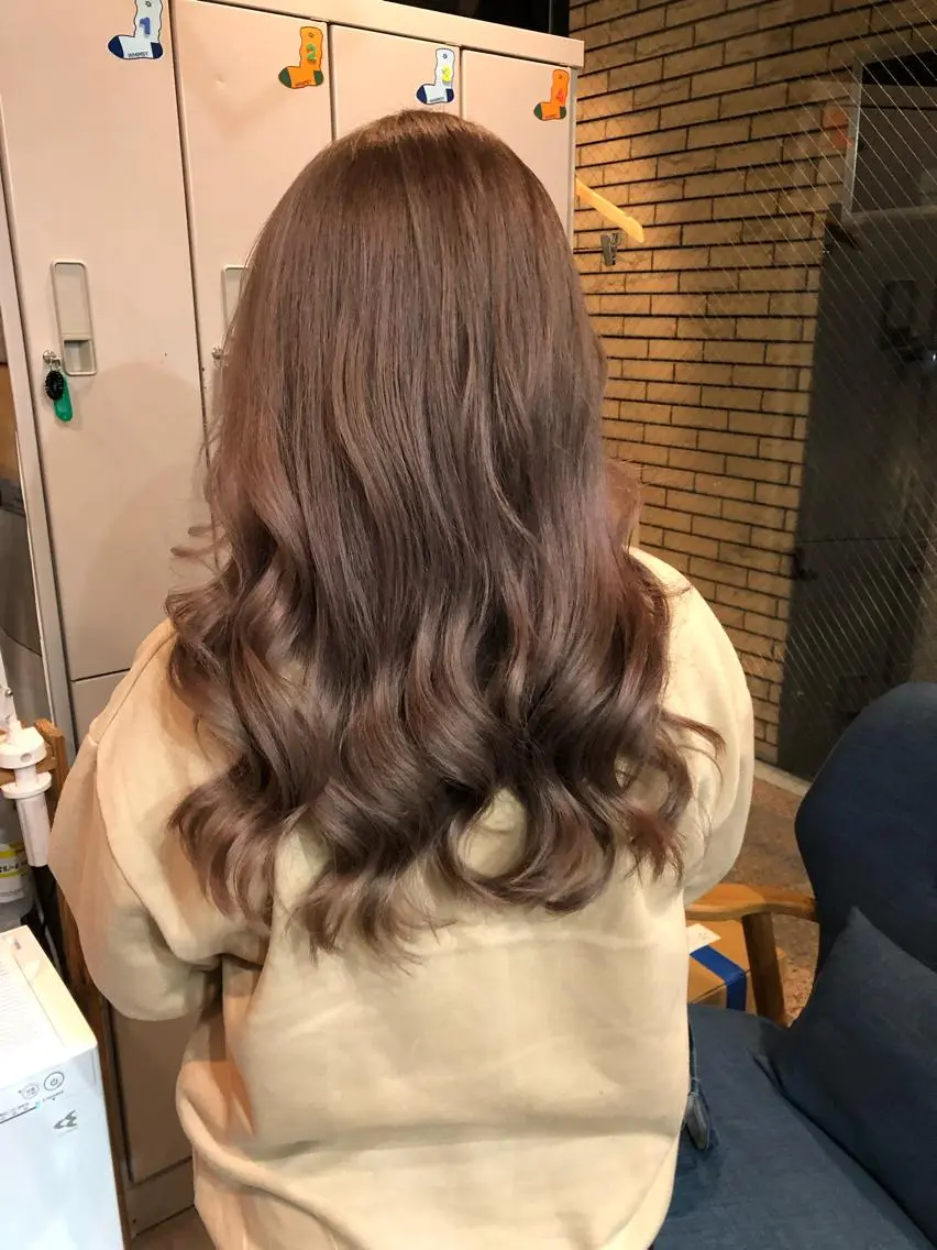 セミロング カラー グレージュ レイヤー/エクステ alpha下妻のヘアスタイル