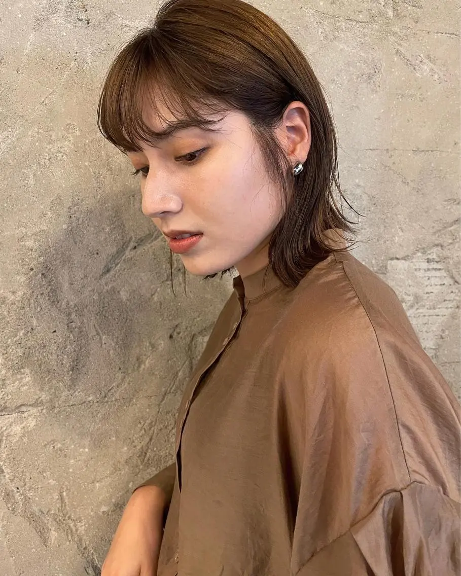 ミディアム カラー カット ヘアカラー トリートメント ボブ/ミディアム RIONAのヘアスタイル