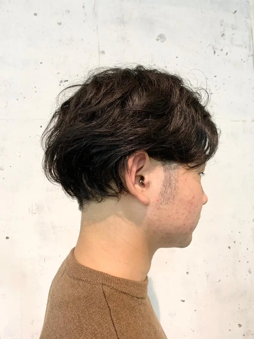ショート メンズ メンズパーマ くせ毛 千葉駅徒歩1分✂︎ 宮内のヘアスタイル