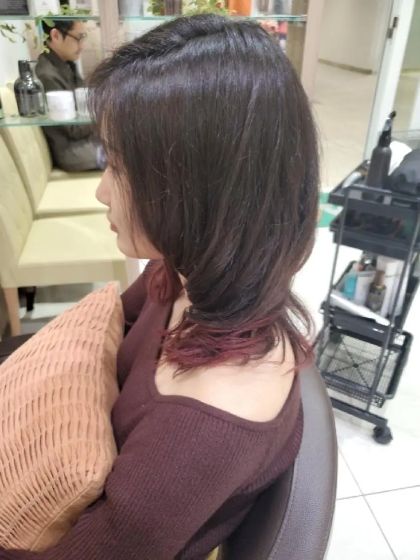 ミディアム カラー ブリーチ ピンクカラー バイオレットカラー カラー特化🔥中村 和貴<Ash津田沼>のヘアスタイル