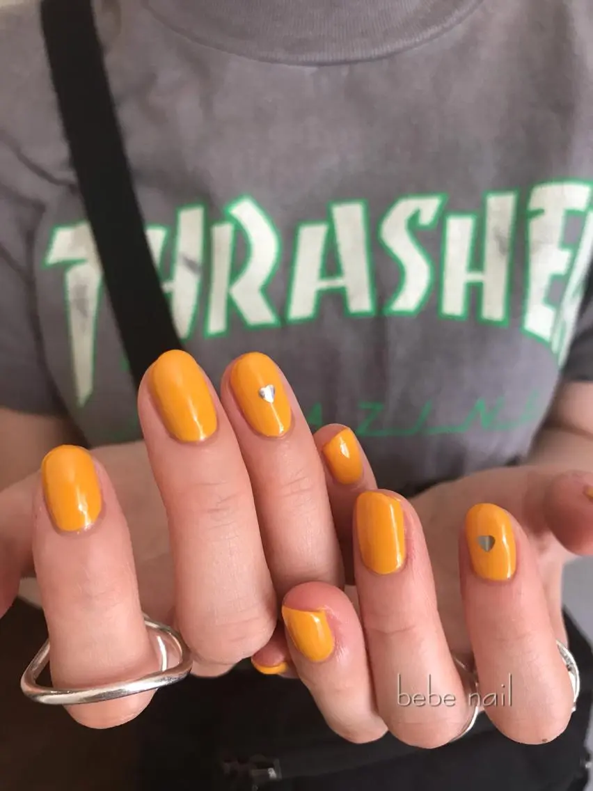 ネイル ハート ホログラムネイル シンプルネイル Ann nailのネイルデザイン