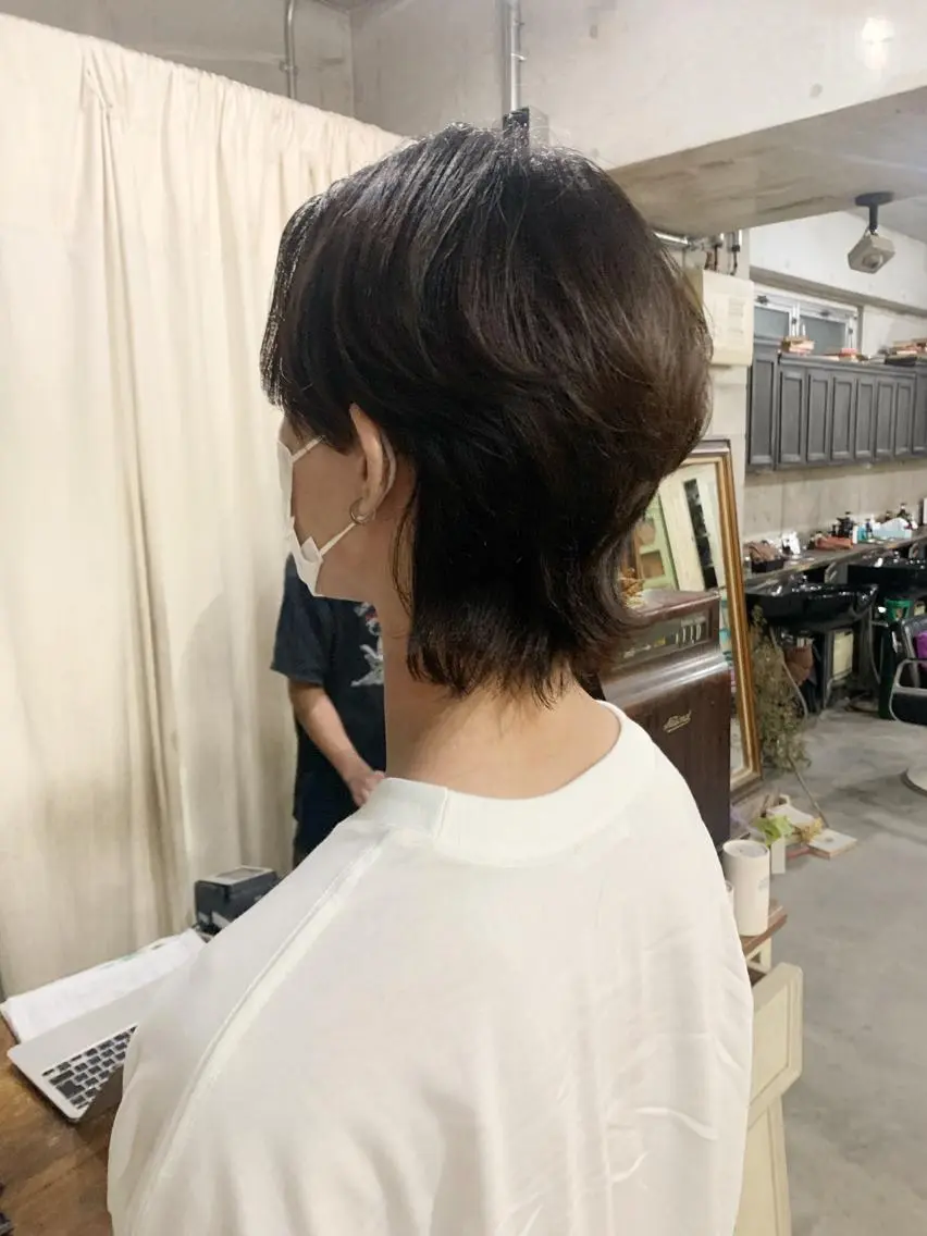 ミディアム メンズ マッシュウルフ マッシュ メンズウルフカット ウルフカット カット kimika🥑 メンズ/髪質改善のその他イメージ