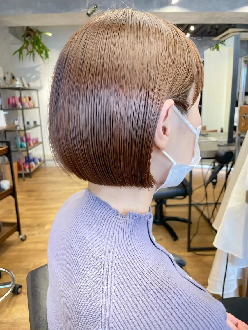 ショート 髪質改善 SNS撮影用 髪質改善モデル募集のヘアスタイル