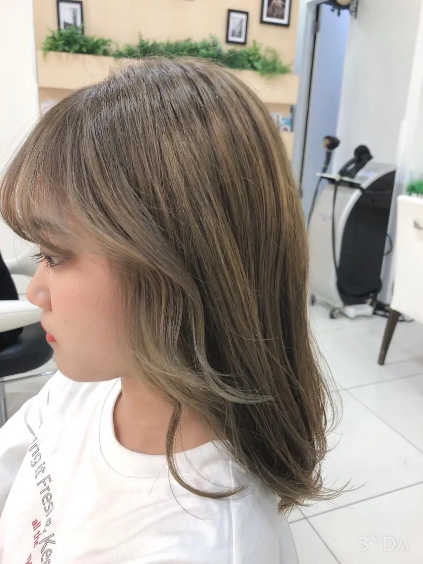 ミディアム カット ヘアカラー トリートメント 🌼上水流 彩乃🌼のヘアスタイル