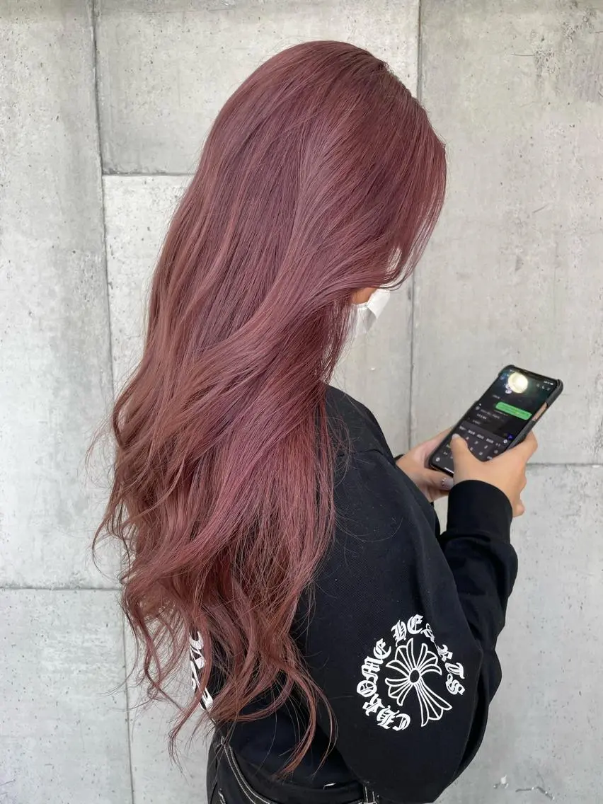 ロング ヘアカラー トリートメント 大内 志穂のヘアスタイル