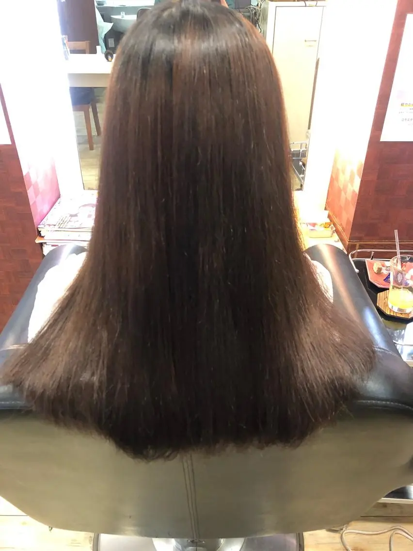セミロング パーマ 縮毛矯正 織田 英之のヘアスタイル