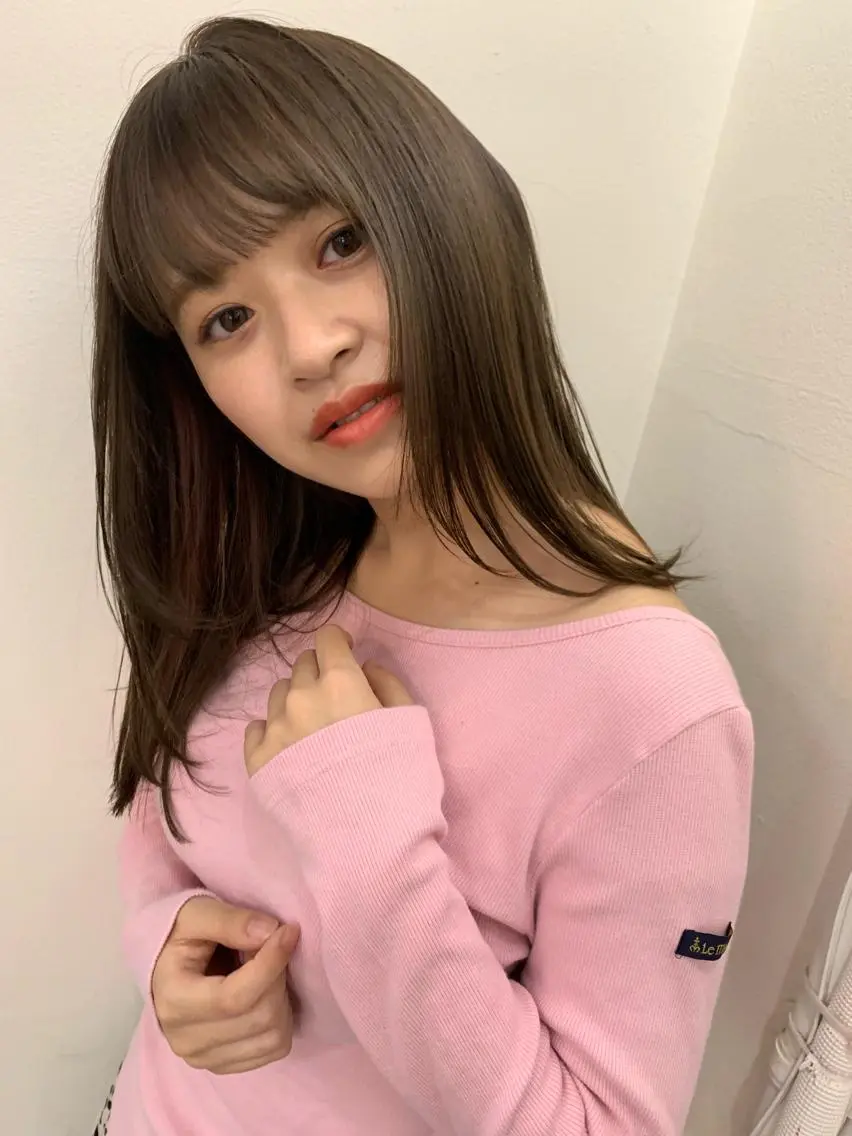 ロング カラー グレージュ ロング トリートメント 酸熱トリートメント HARUKA ⭐️モデル募集中⭐️のヘアスタイル