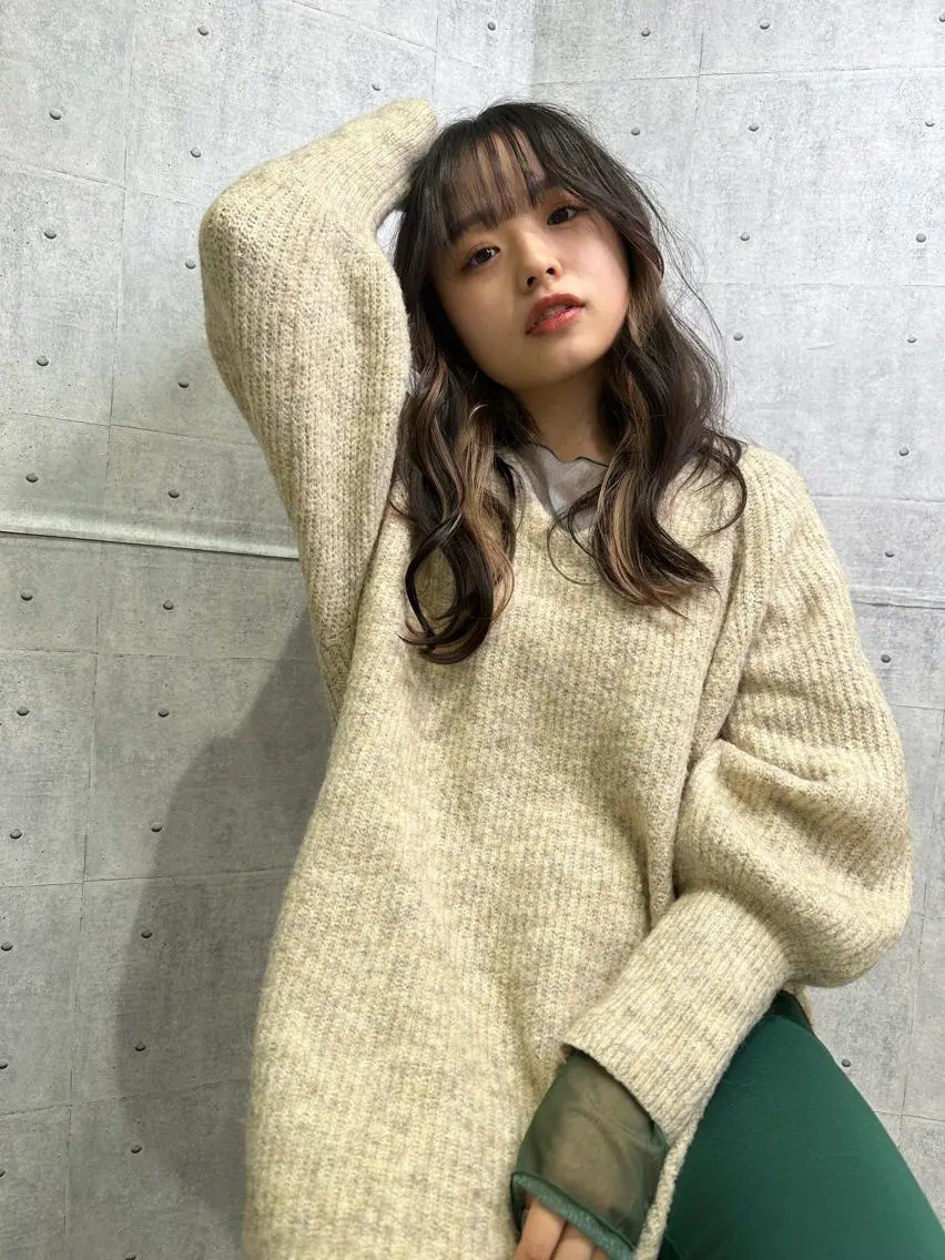 ロング カラー カット ヘアカラー ハイトーン/メンズ 水野翔太のヘアスタイル