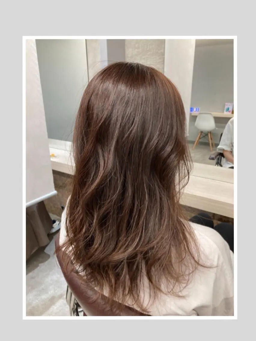セミロング カラー ベージュカラー ラベンダーカラー ラベンダーベージュ カット ヘアカラー トリートメント ブリーチ&似合せボブ 田中寛十のヘアスタイル