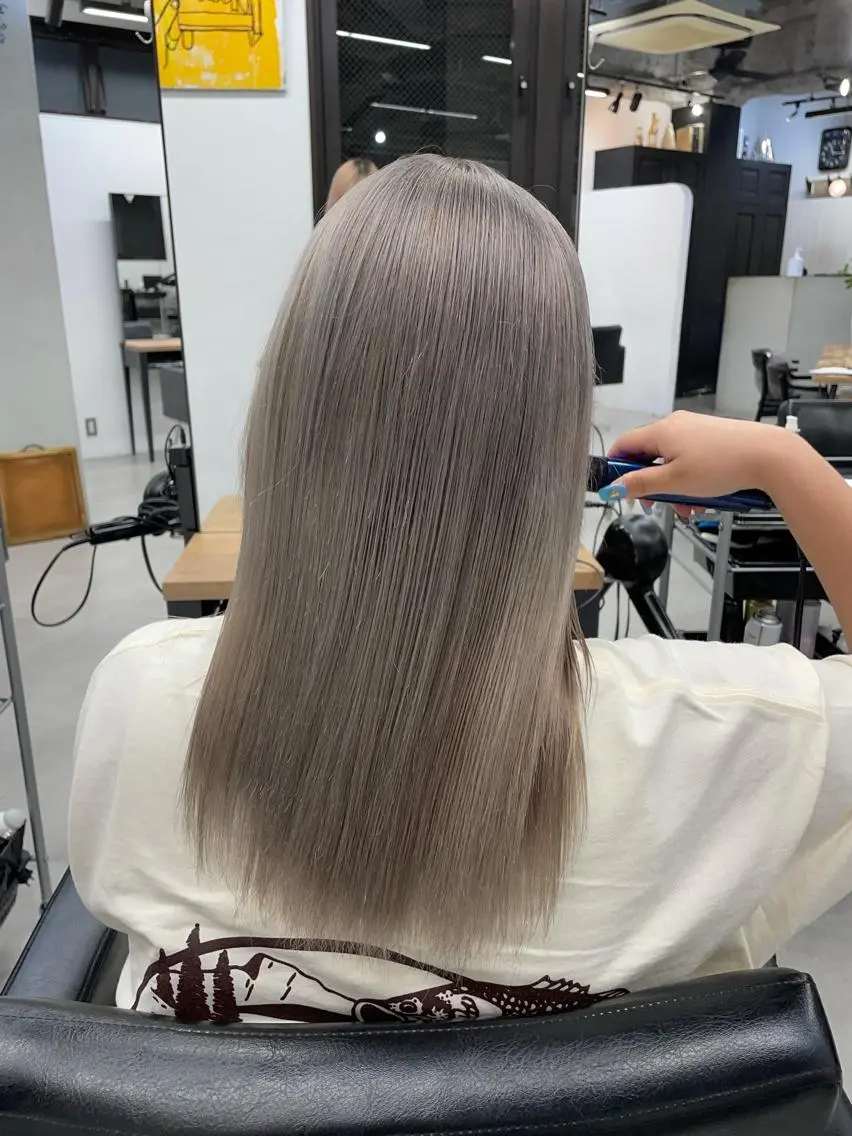 ロング カラー 韓国/ハイトーン/ ボブ🎀MIKU🎀のヘアスタイル