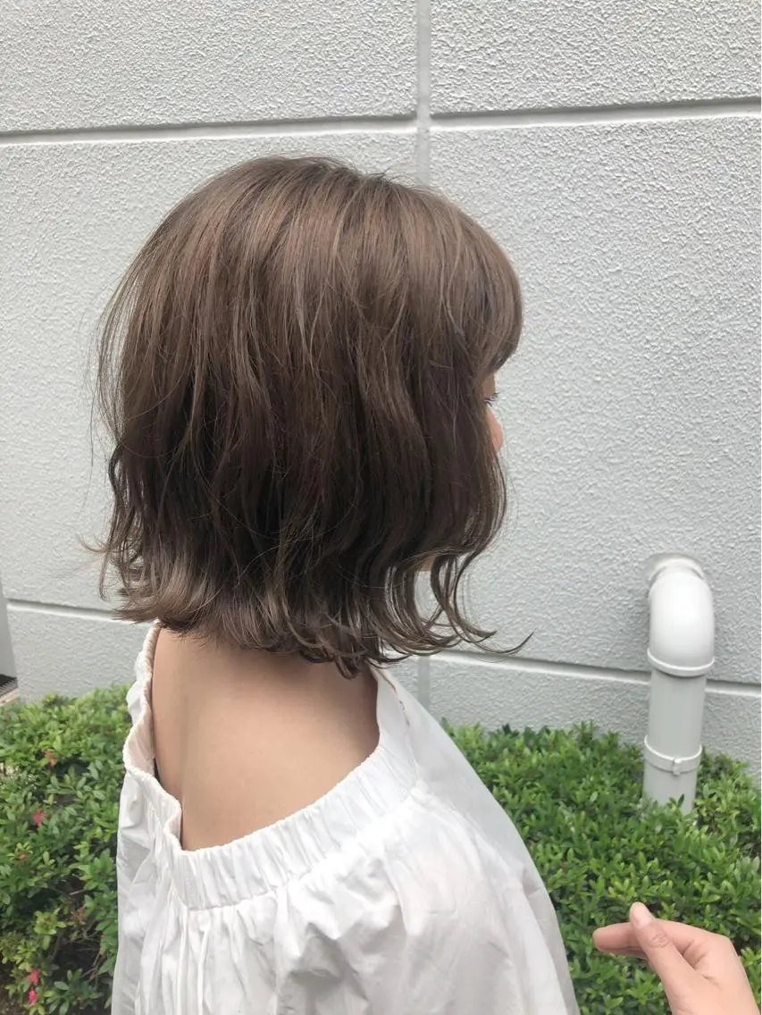 ミディアム カラー カット ヘアカラー トリートメント 松田 光雄のヘアスタイル