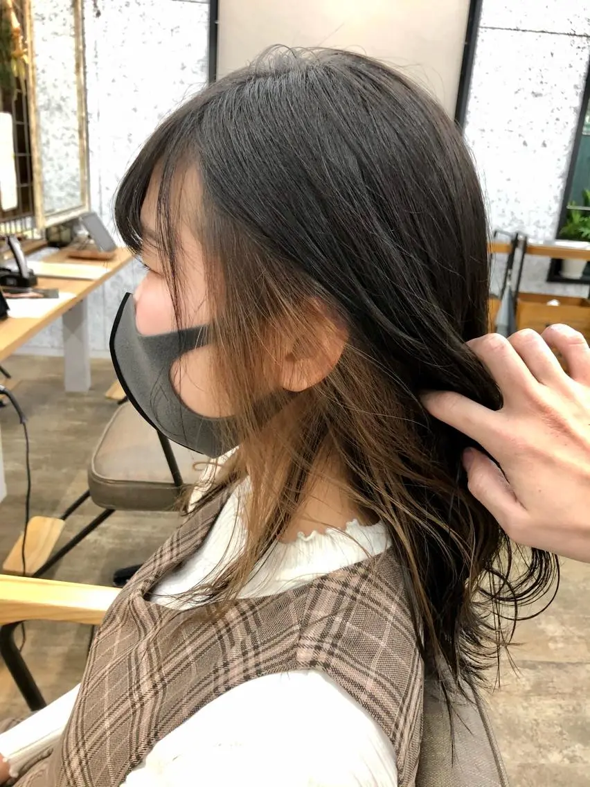 ロング カラー インナーカラー カノエ 松江学園店のヘアスタイル