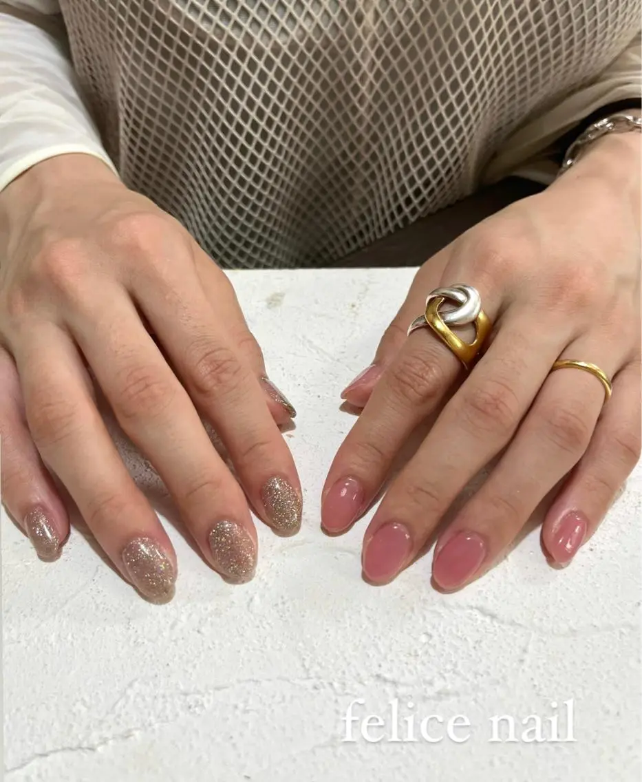 ネイル キラキラネイル felice nailのネイルデザイン