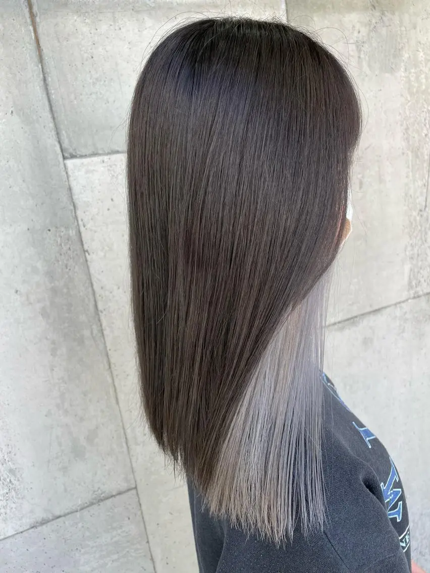 ミディアム ヘアカラー 大内 志穂のヘアスタイル