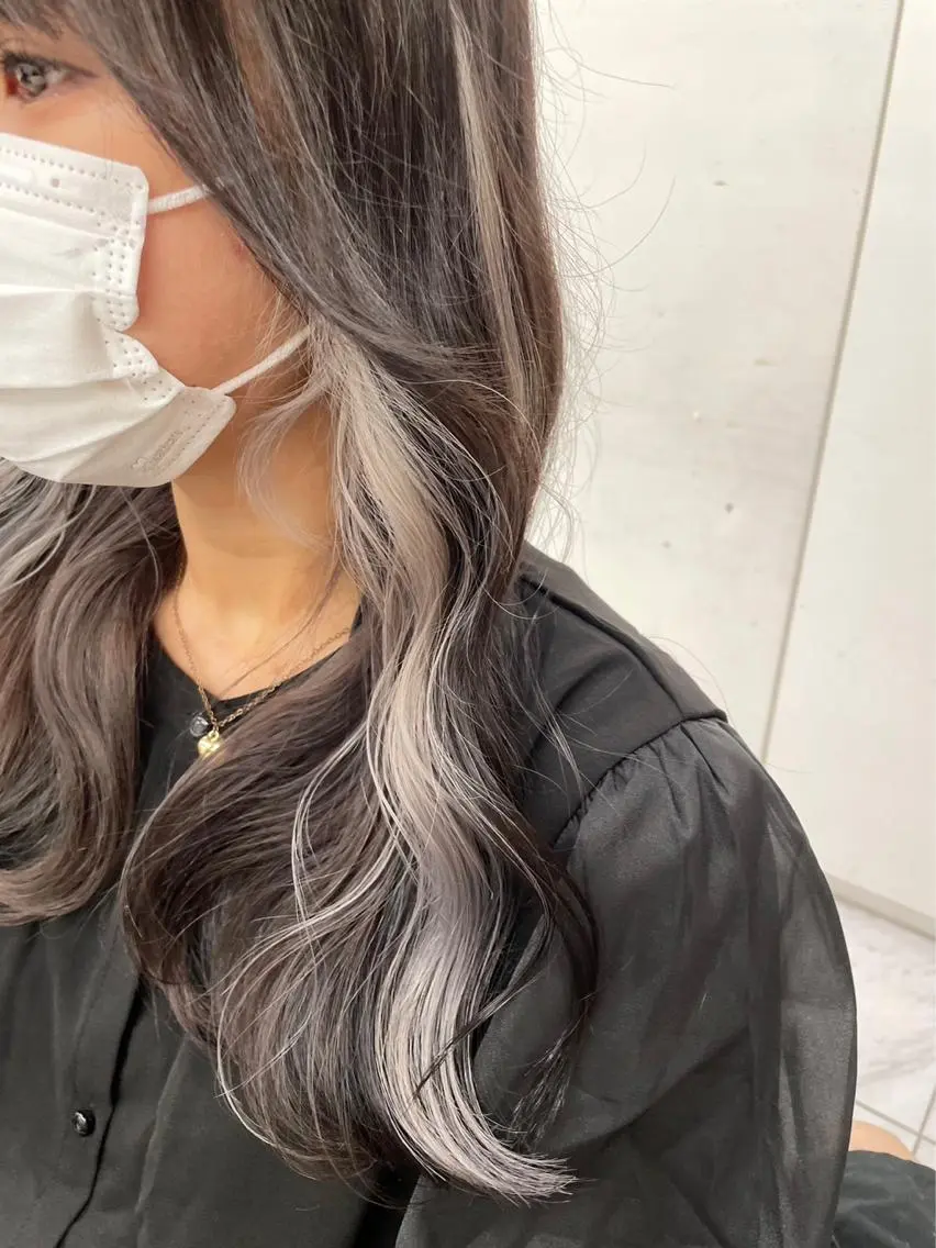 セミロング カラー ヘアアレンジ ブリーチなしトレンド SHUSAKUのヘアスタイル