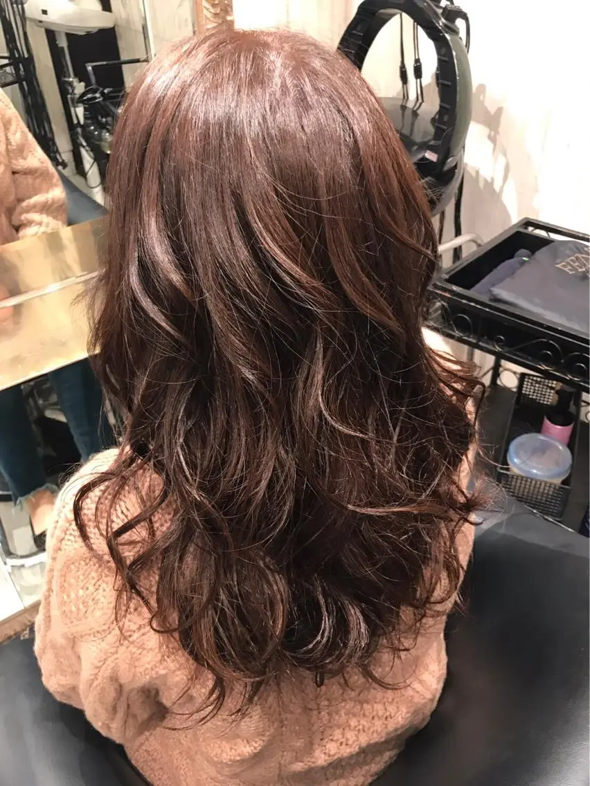 ロング カラー グレージュ 永井大樹✨ 透明感カラー✨のヘアスタイル