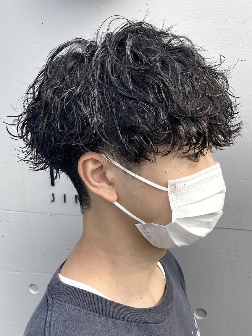 ショート パーマ メンズ メンズパーマ 波巻きパーマ SENTA✨メンズ パーマ✨fifth栄のヘアスタイル