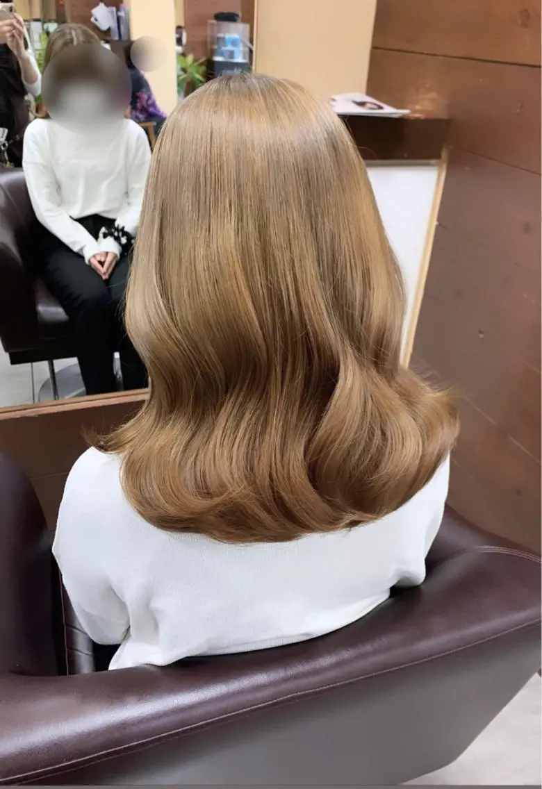 ミディアム ヘアカラー レイヤー/艶髪カラー 森本くるみのヘアスタイル