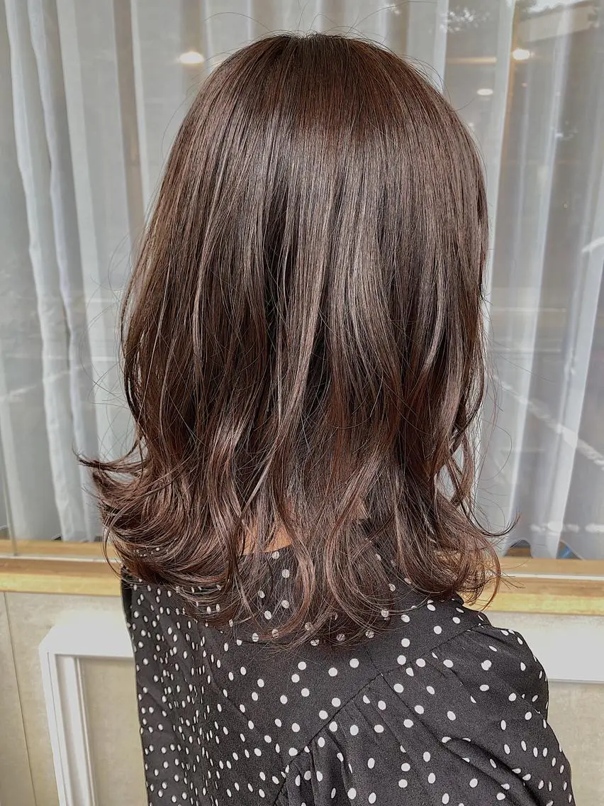 ミディアム カラー 透明感カラー merc. 福田茜のヘアスタイル