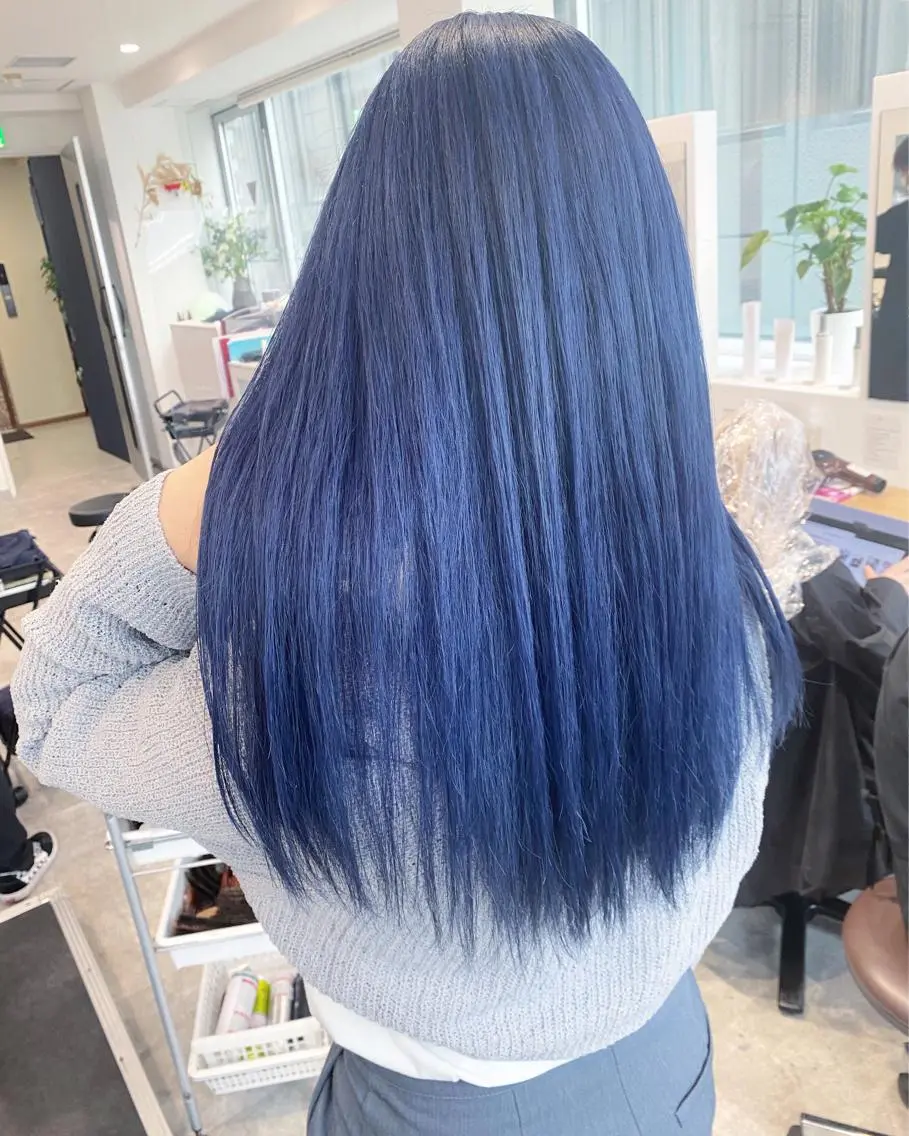ロング カラー 韓国風カラー 韓国風ヘア RU RIのヘアスタイル