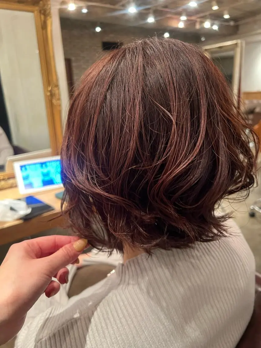ショート ピンクブラウン NAO🌿似合わせ トレンドhairのヘアスタイル