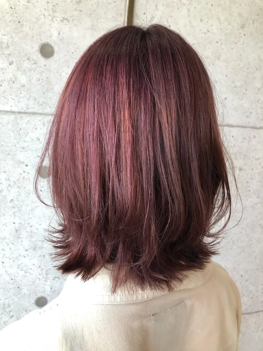 ミディアム カラー ブリーチ イルミナカラー 福森 みずきのヘアスタイル