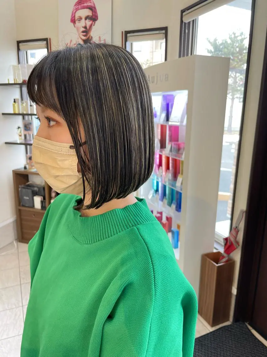 ミディアム カラー カット ヘアカラー コレットヘアー 田中アヤノのヘアスタイル