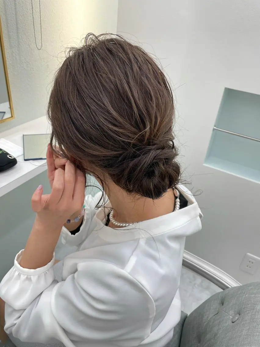 ロング カラー ヘアアレンジ ベージュカラー カット ヘアカラー トリートメント 田島 仁美のヘアスタイル