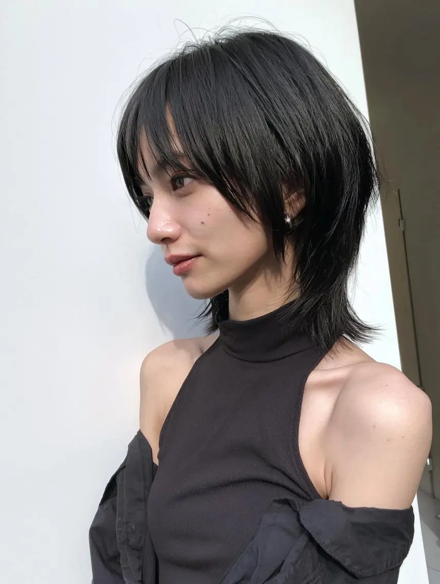 ショート カット 縮毛矯正×レイヤー Hiroto/表参道のヘアスタイル