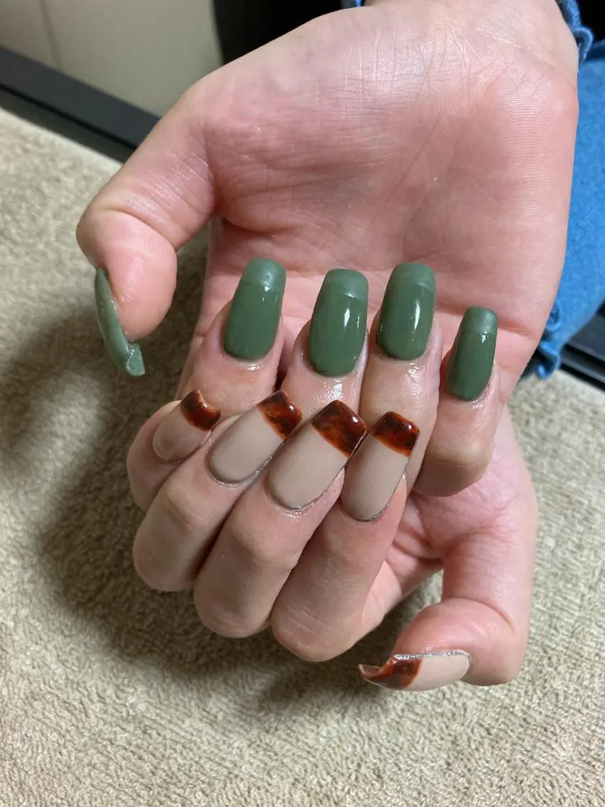 ネイル 長さ出し フレンチネイル 東大阪/ ROBED nail salonのネイルデザイン