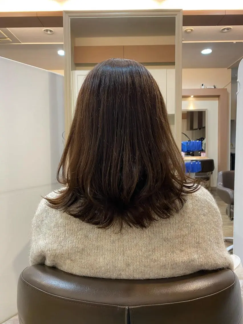 ロング レイヤーカット ロング 長嶋 花梨のヘアスタイル