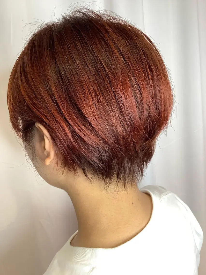 カラー ブラウンカラー オレンジ オレンジブラウン 稲田 全将のヘアスタイル
