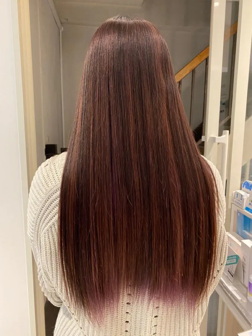 ロング カラー 🌈評価No.1🌈 艶髪カラー❌エクステのヘアスタイル