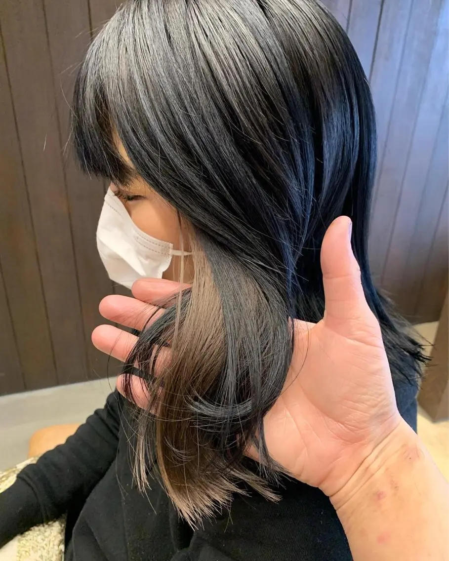 カラー ベージュカラー ブリーチ ミルクティーベージュ ヘアカラー トリートメント 似合わせ松本 容政のヘアスタイル