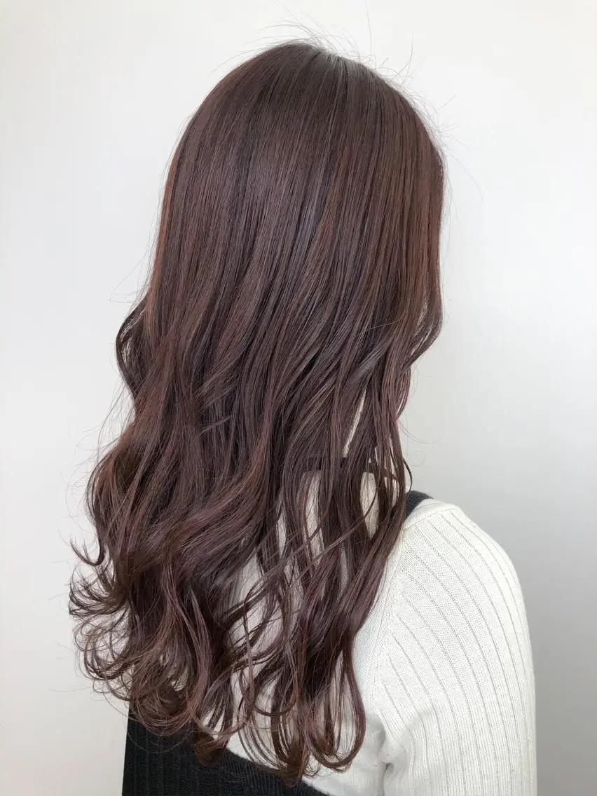 セミロング カラー ベージュカラー レッドカラー 【透明感、艶髪】西村 有司のヘアスタイル