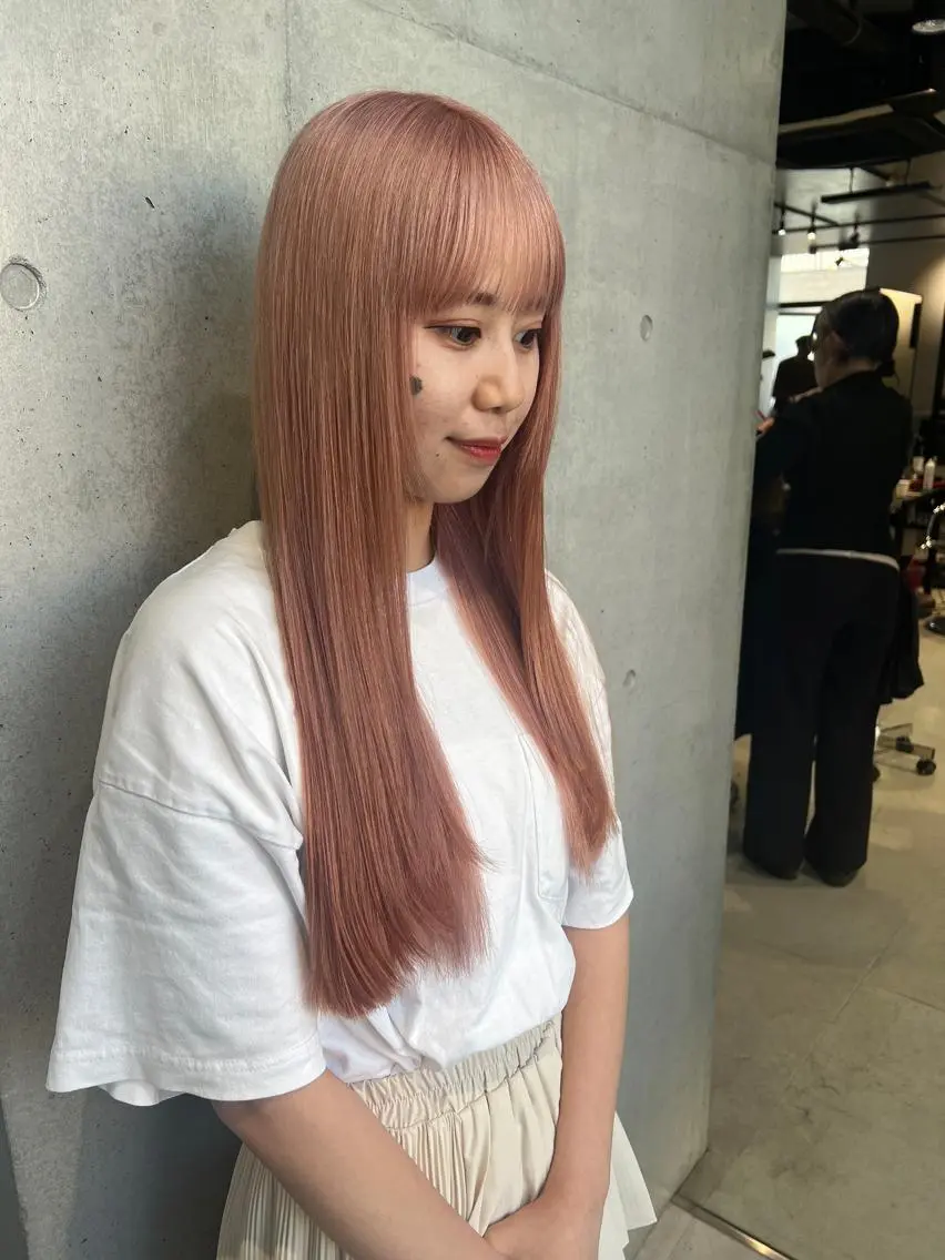 ロング カラー カット ヘアカラー トリートメント 赤みゼロ/透明感 カラー🌿KANTAのヘアスタイル