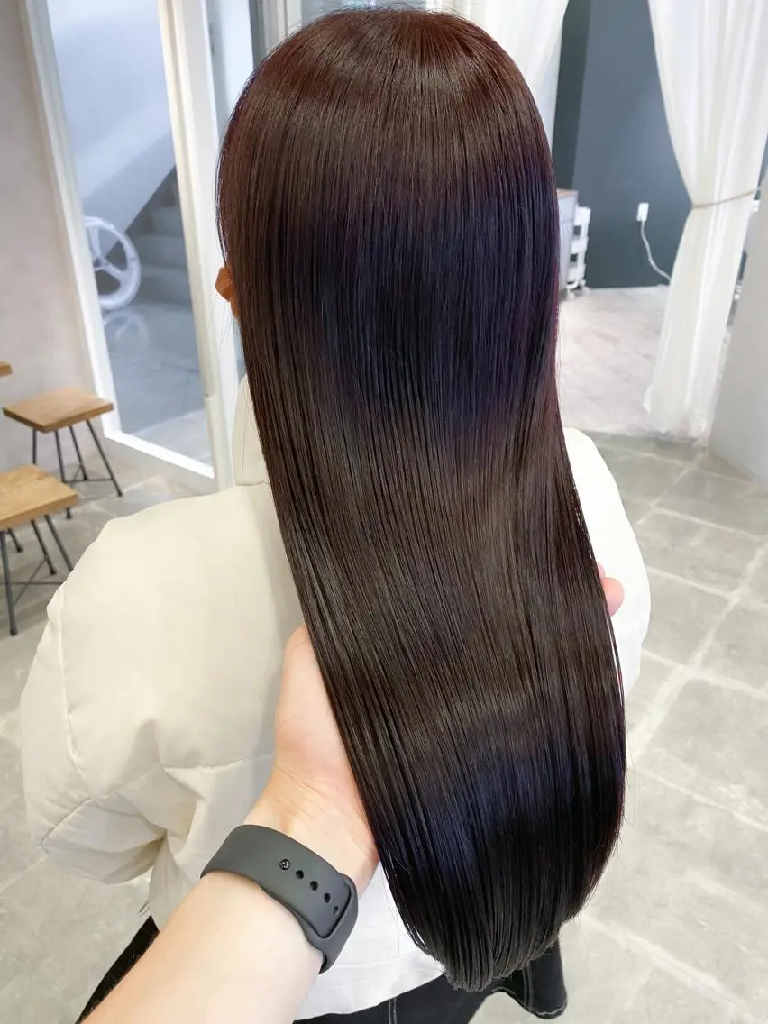 ロング カラー ローズカラー 髪質改善 トリートメント カット ヘアカラー トリートメント 丹羽 隼人/髪質改善 /韓国ヘア🇰🇷のヘアスタイル