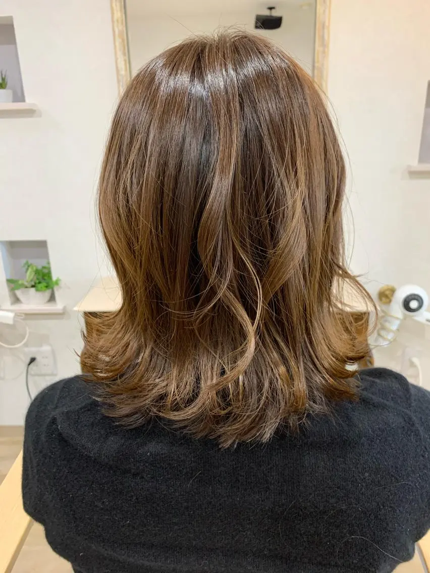 ミディアム カット ヘアカラー トリートメント 竹田駅/半個室 belle./ベルのヘアスタイル